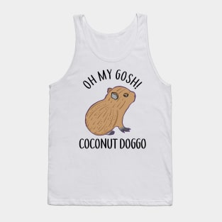 O My Gosh Coconut Doggo Cute Kawaii Baby Capybara Meme Tank Top